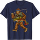 Peacock Fishing Bigfoot Bass Fisherman T-Shirt - T-Shirt | Navy