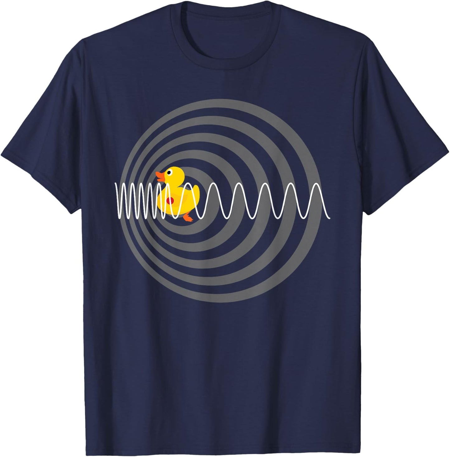 Science Doppler Duck Effect Graphic T-Shirt - T-Shirt | Navy