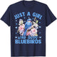 Floral Bluebird Just A Girl Who Loves Bluebirds T-Shirt - T-Shirt | Navy