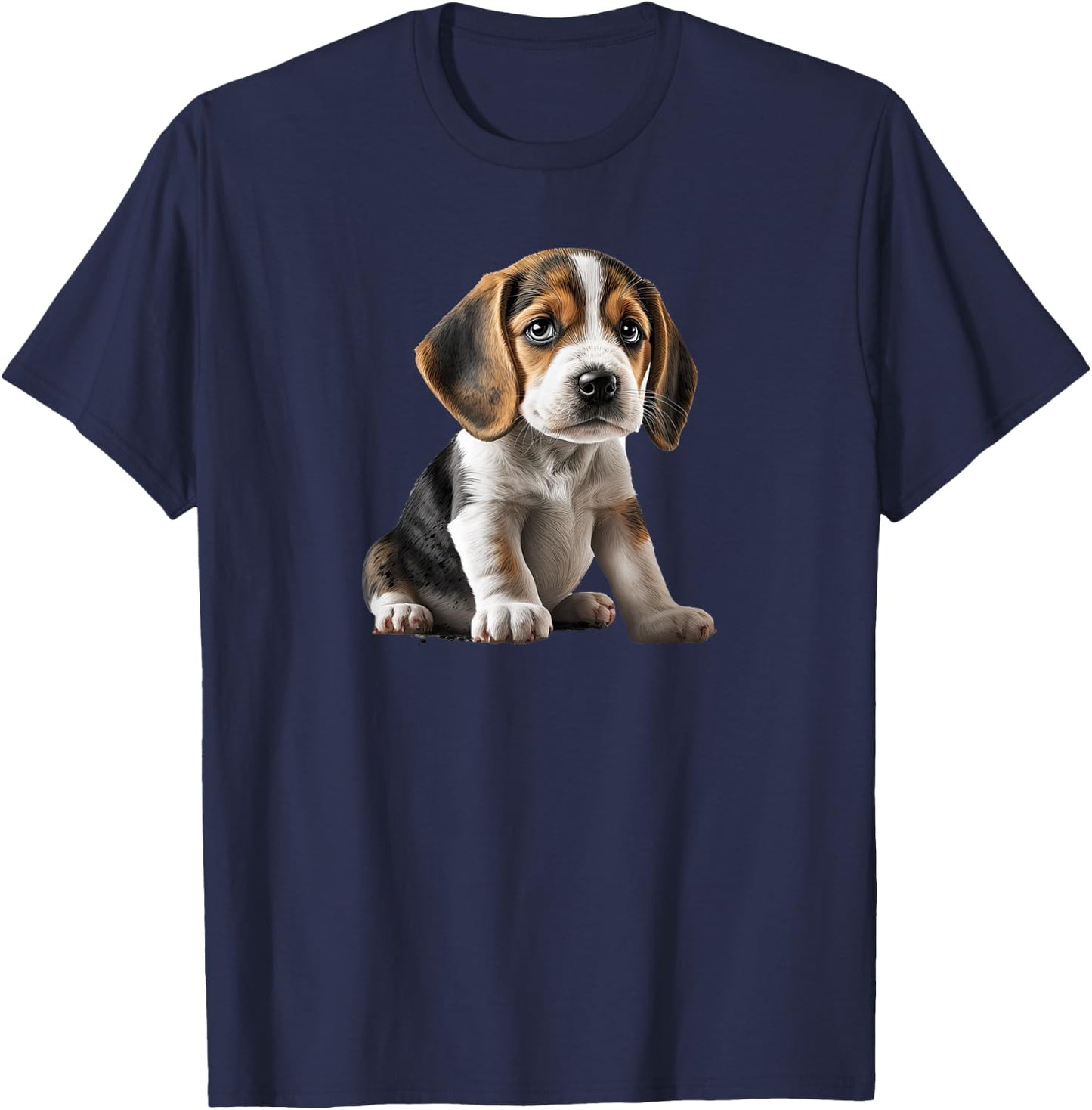 Funny Beagle Dog Puppy Women Kids T-Shirt - T-Shirt | Navy