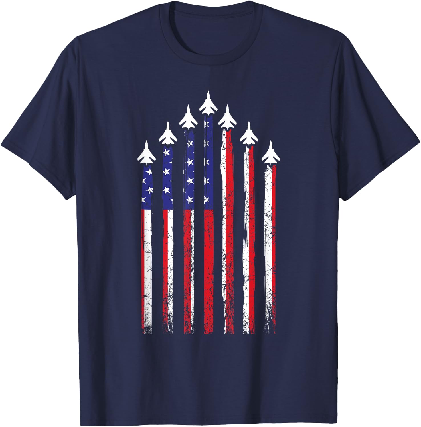 Air Force US Veterans 4th of July American Flag independence T-Shirt - T-Shirt | Navy