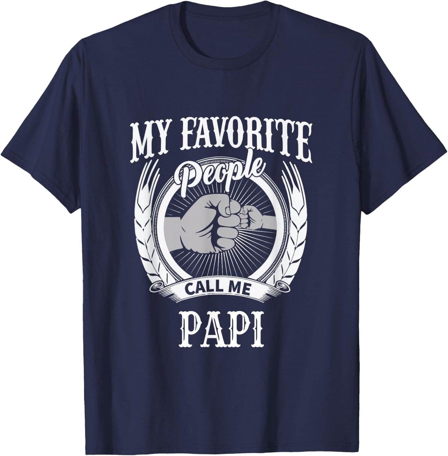 My Favorite People Call Me Papi French Grandpa T-Shirt - T-Shirt | Navy