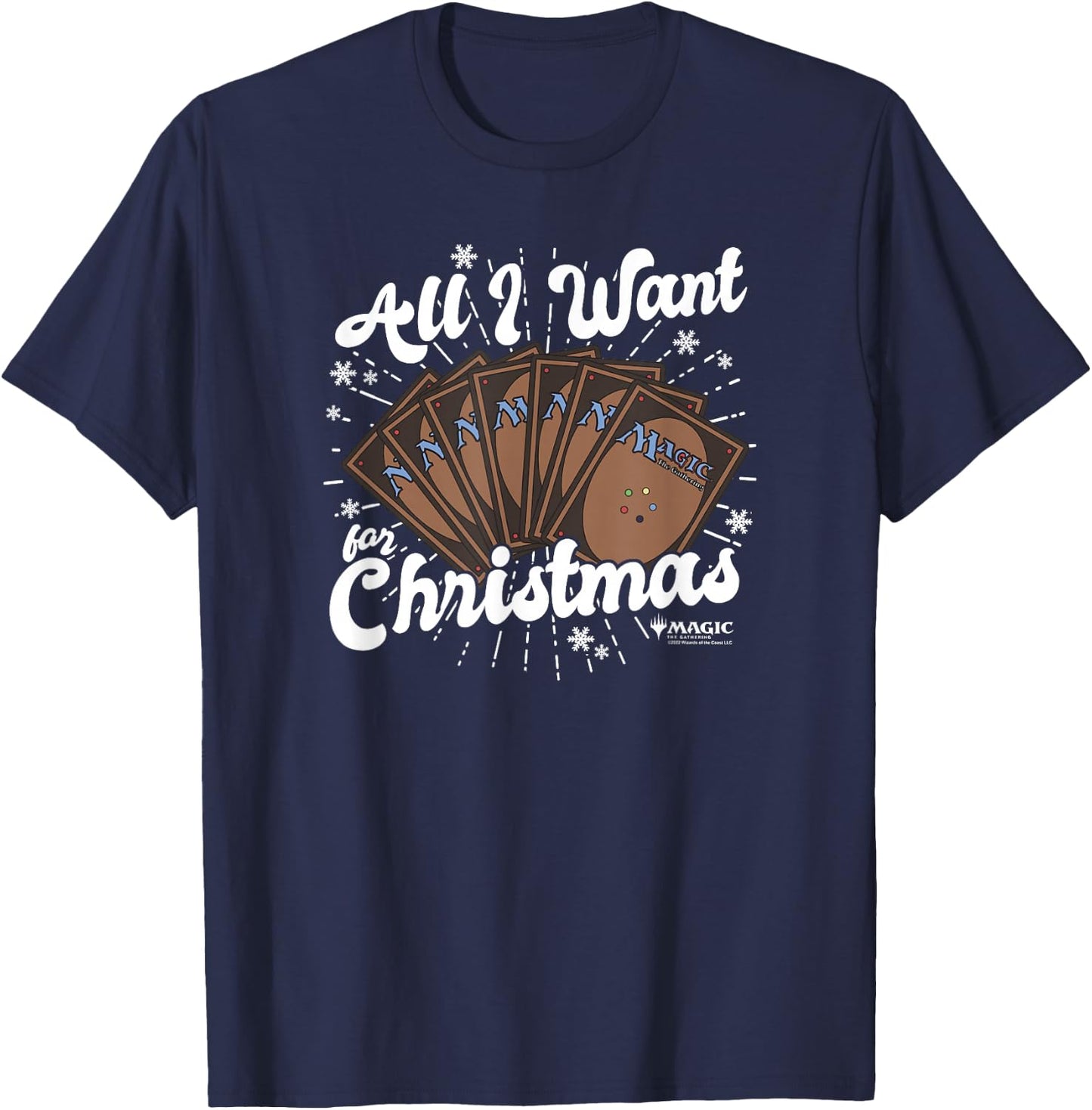 Magic: The Gathering All I Want For Christmas Poster T-Shirt - T-Shirt | Navy