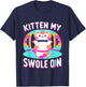 Kitten My Swole On Cute Gym Workout T-Shirt - T-Shirt | Navy
