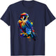 Colorful Splash Art Peregrine Falcon Peregrines T-Shirt - T-Shirt | Navy