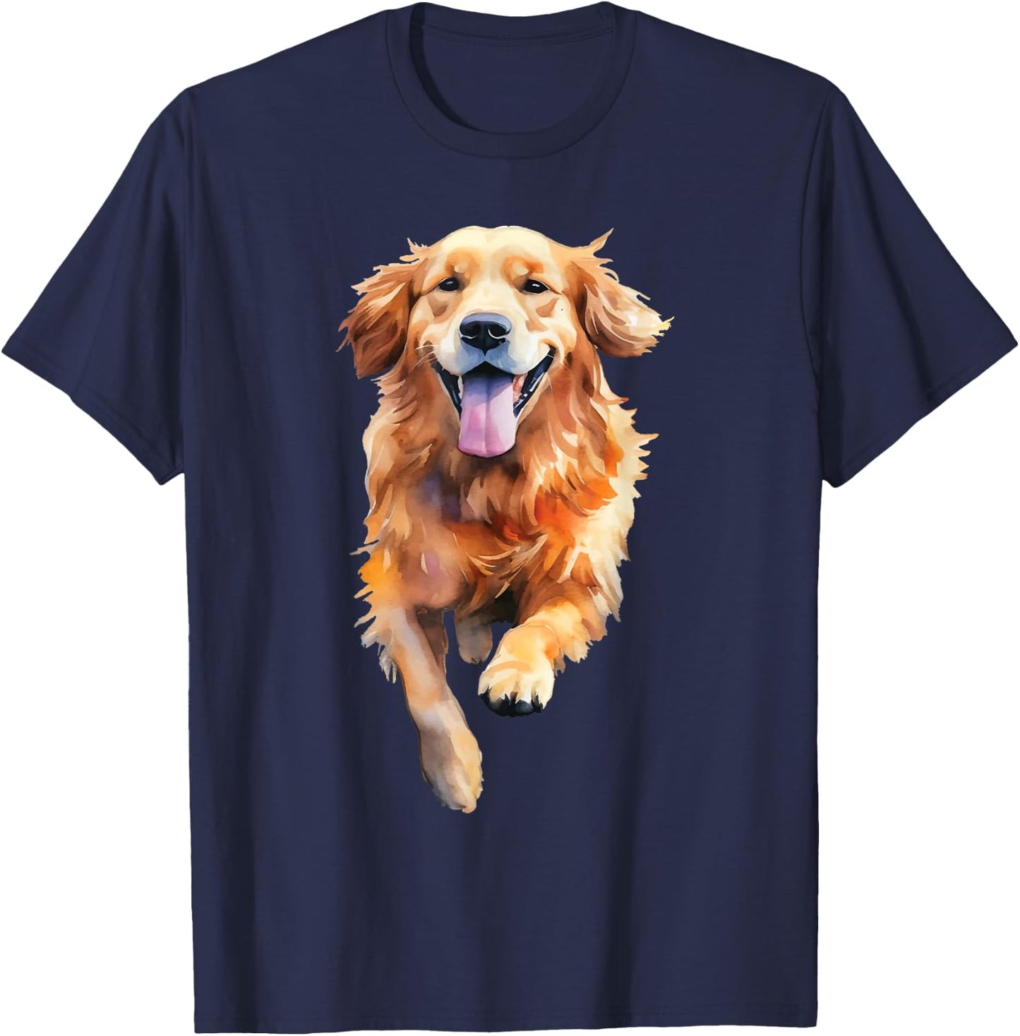 Golden Retriever Illustration Art - Dog Owner Pet Lover Men Women Girls Kids T-Shirt - T-Shirt | Navy