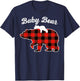 Baby Bear Flannel Red Plaid Pajama Family Matching XMAS T-Shirt - T-Shirt | Navy