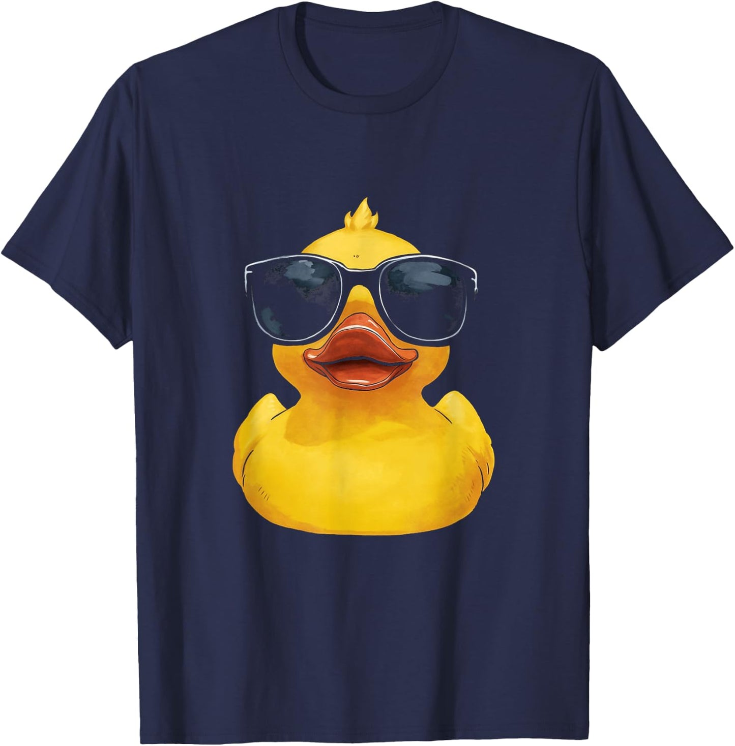 Rubber Duck Cool Duckie With Sunglasses Duckling Funny Ducky T-Shirt - T-Shirt | Navy