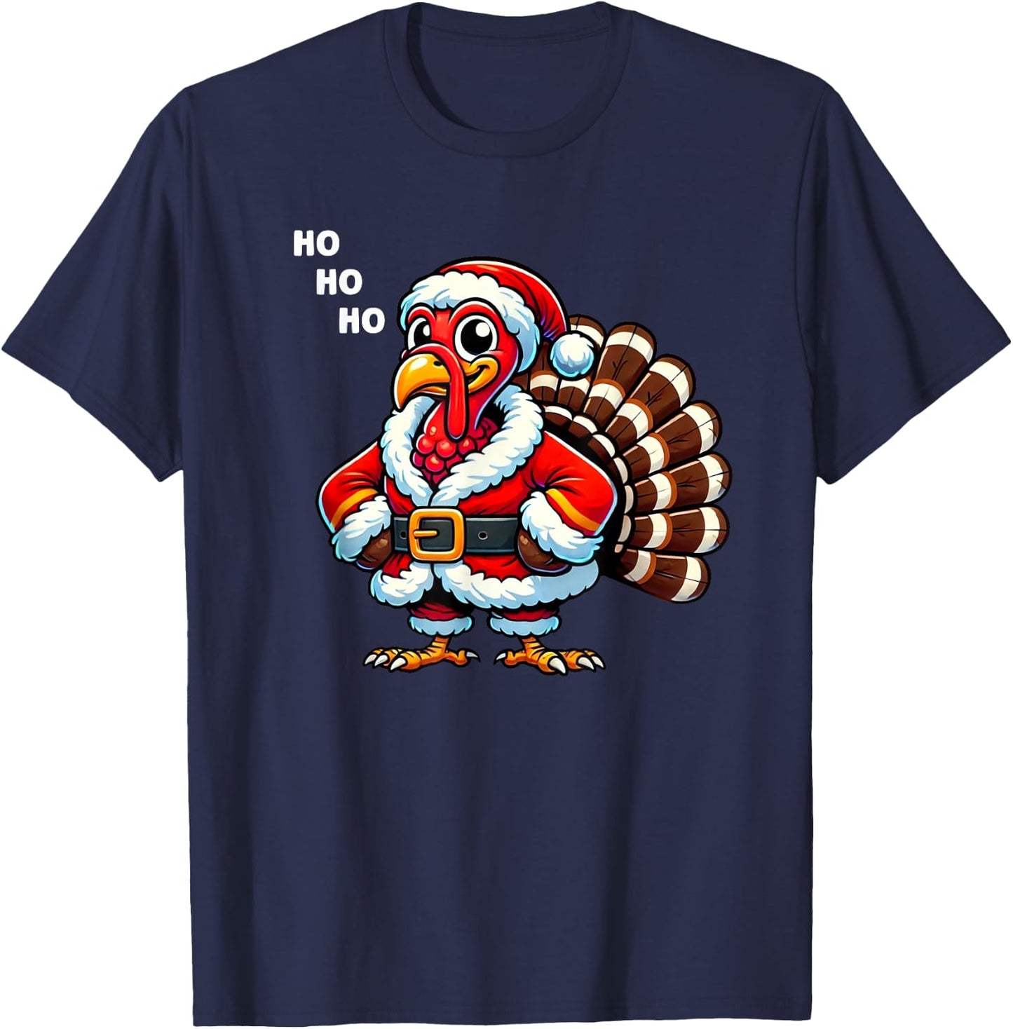 Merry Thanksmas Thanksgiving Turkey Xmas Funny Kids Men T-Shirt - T-Shirt | Navy