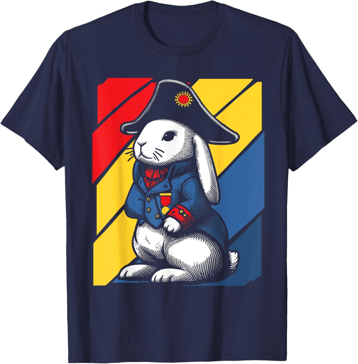 Napoleon Bonaparte Bunny French History Rabbit T-Shirt - T-Shirt | Navy