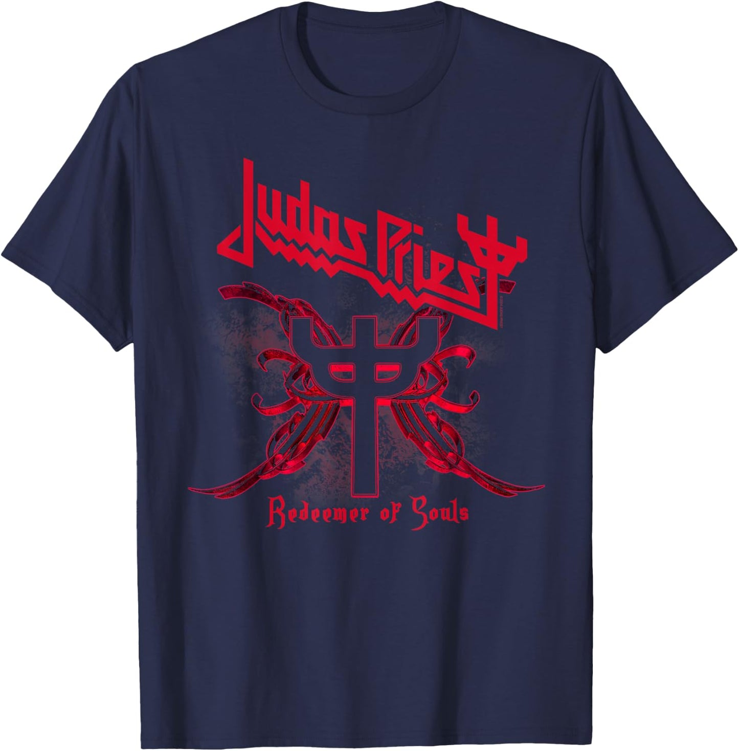 Judas Priest – Fork Logo Tracklist , Black, S T-Shirt - T-Shirt | Navy