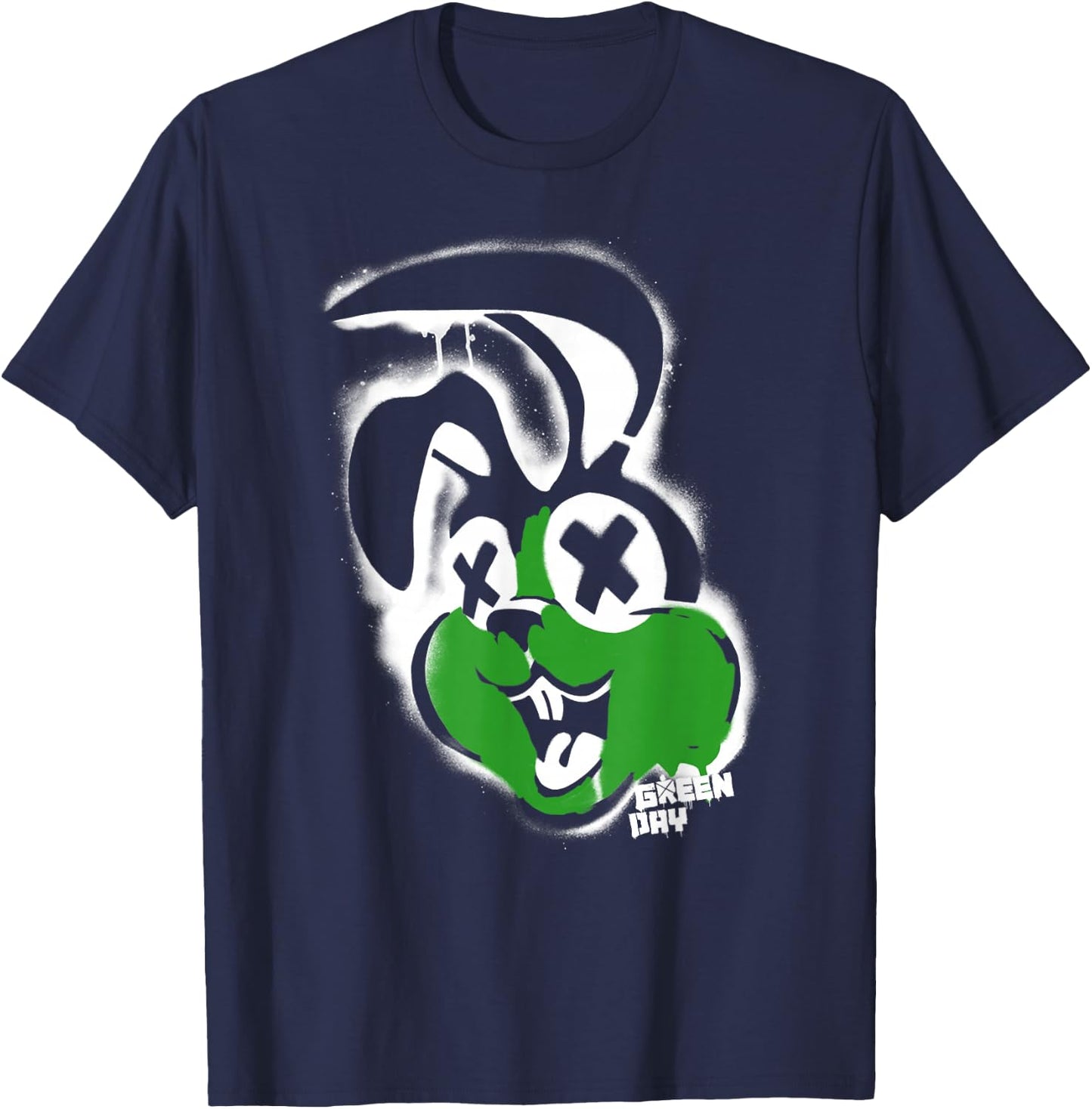 Green Day Awesome Bunny , black T-Shirt - T-Shirt | Navy