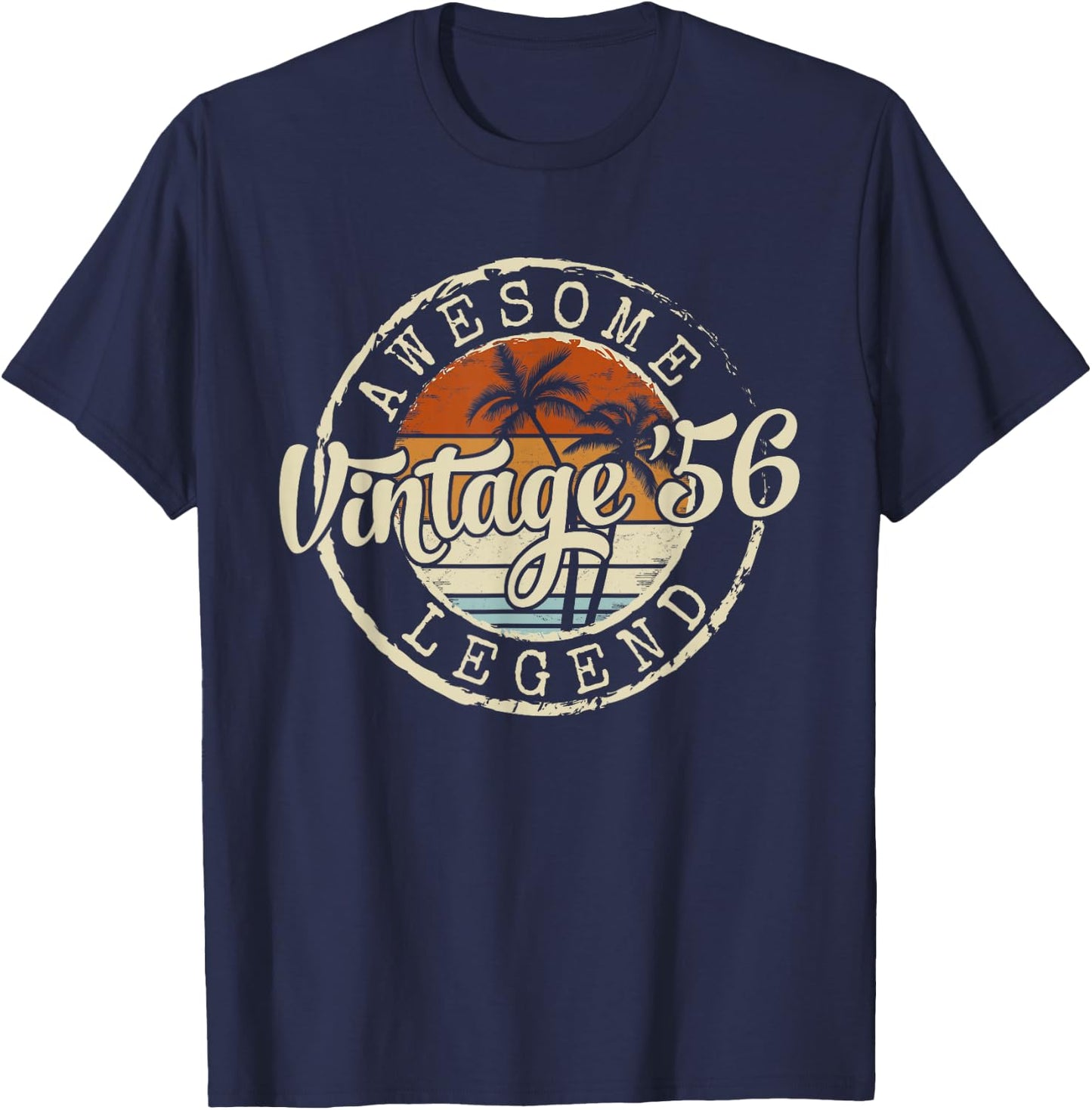 Vintage 1956 70yr 70th Birthday Gifts 70 Years Old T-Shirt - T-Shirt | Navy