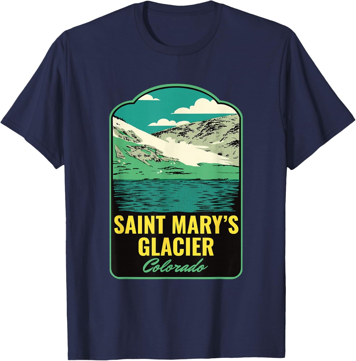 Saint Marys Glacier Colorado T-Shirt - T-Shirt | Navy