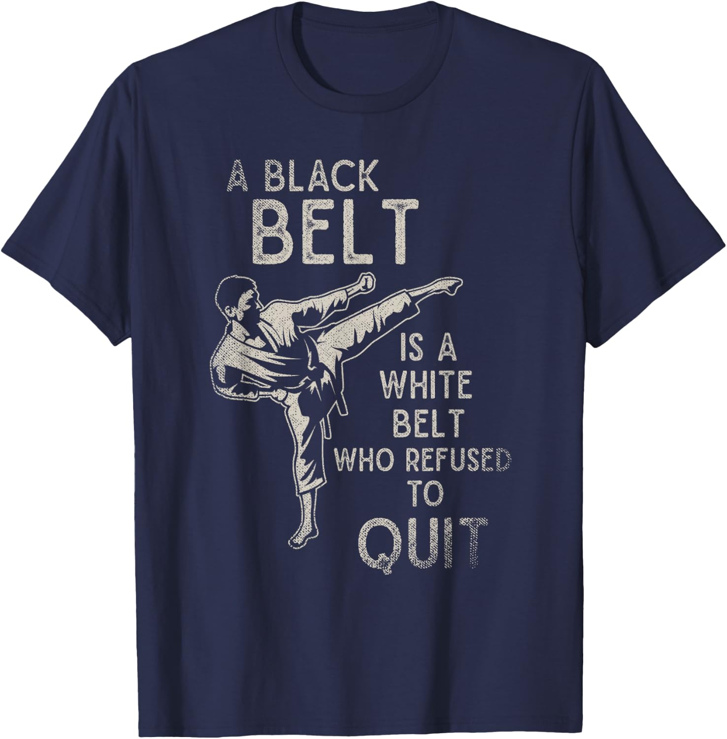 Japan Martial Arts Sparring Ninja Black Belt Karate T-Shirt - T-Shirt | Navy