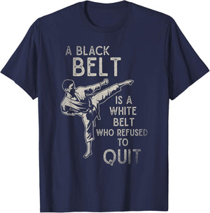 Japan Martial Arts Sparring Ninja Black Belt Karate T-Shirt - T-Shirt | Navy