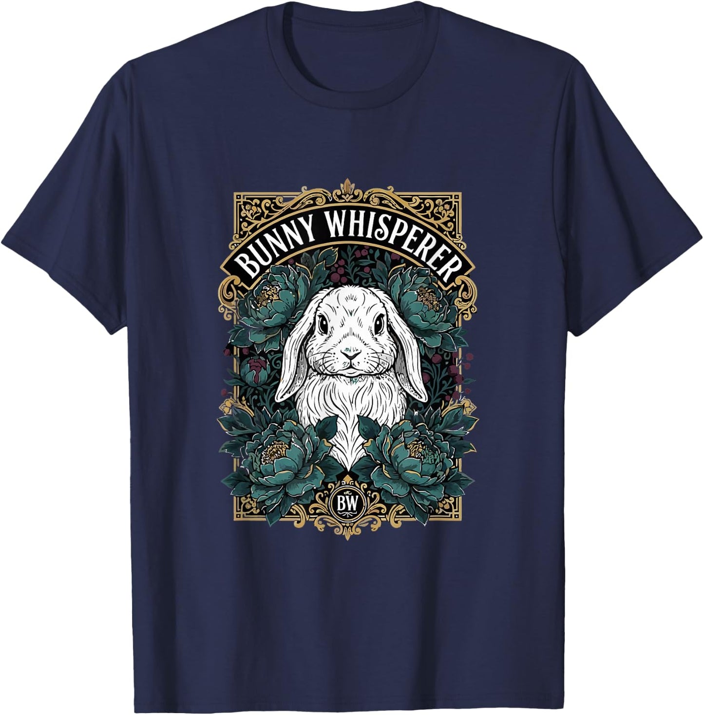 Bunny Whisperer Funny Rabbit Lover Girls Women Kids T-Shirt - T-Shirt | Navy