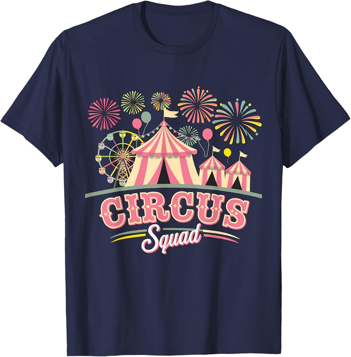 Circus Squad Matching Birthday Circus Staff T-Shirt - T-Shirt | Navy