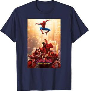 Marvel Studios Spider-Man BND Movie 2026 Hand Ninja Poster T-Shirt - T-Shirt | Navy