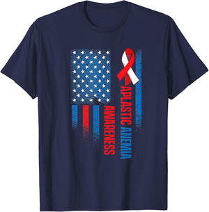 Aplastic Anemia Survivor Anemic Warrior T-Shirt - T-Shirt | Navy