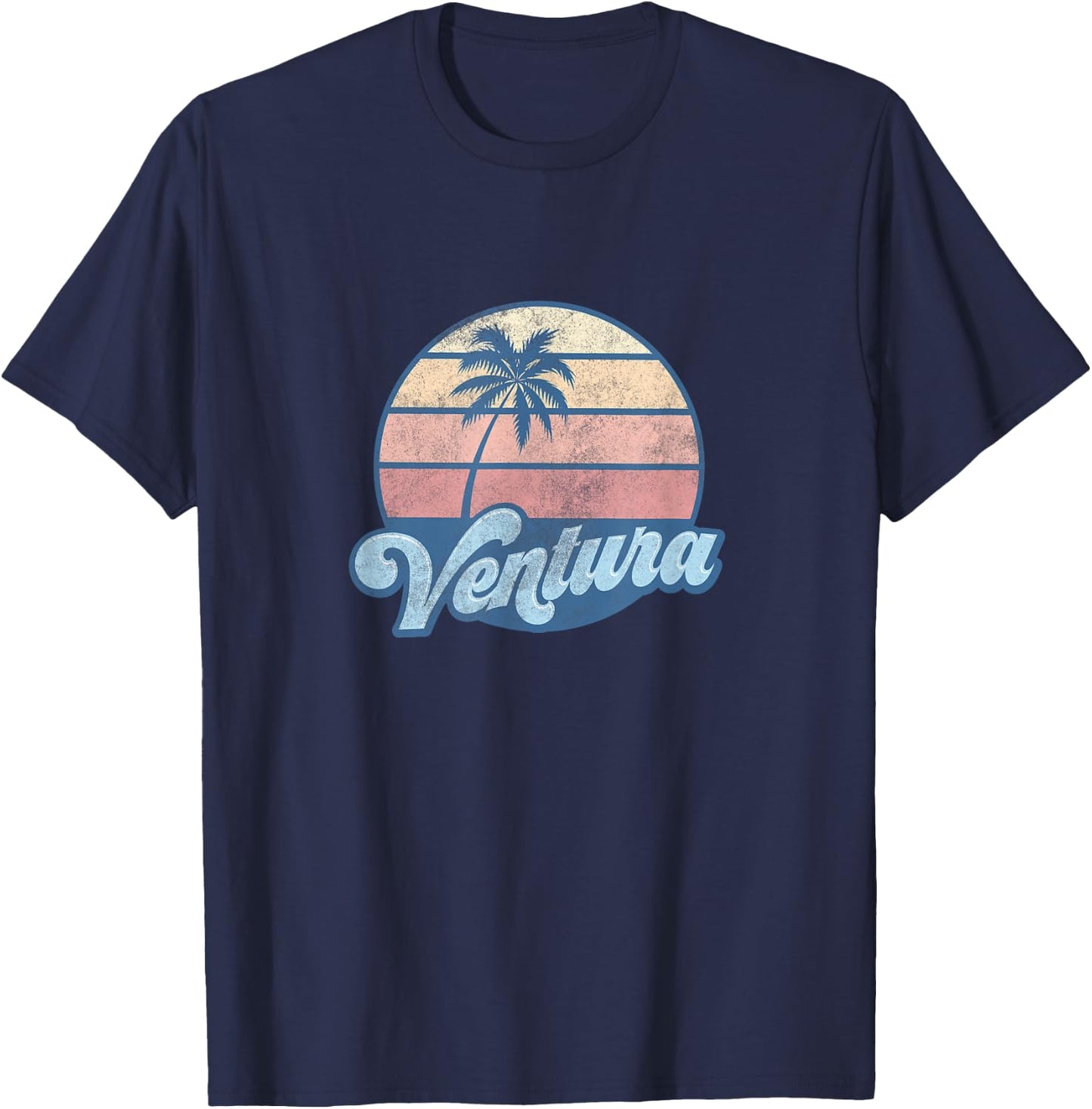 Ventura California CA T Shirt Vintage 70s Retro Surfer T-Shirt - T-Shirt | Navy