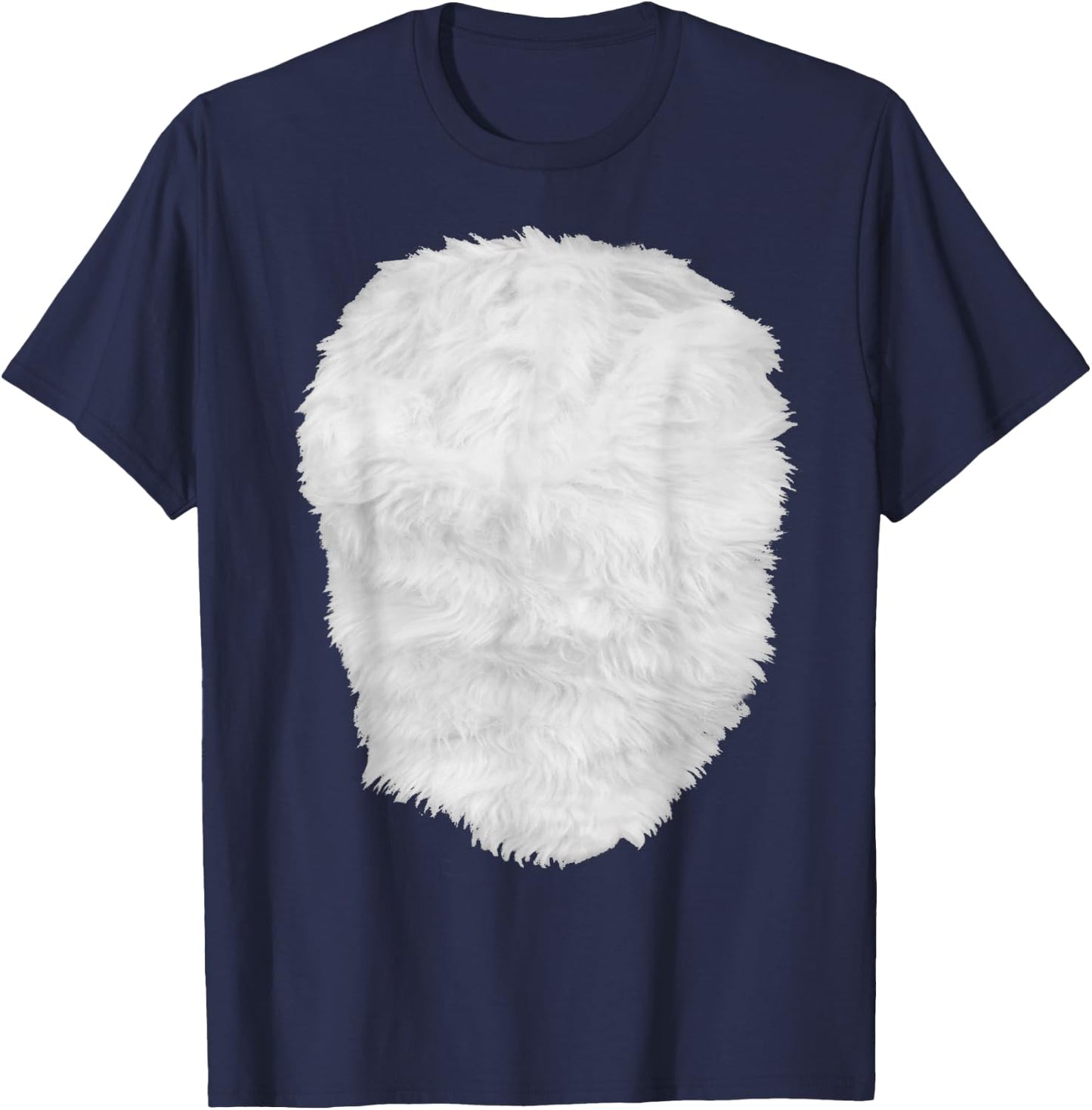 Skunk Photo of Hairy Chest Halloween Skunk Costume , black T-Shirt - T-Shirt | Navy