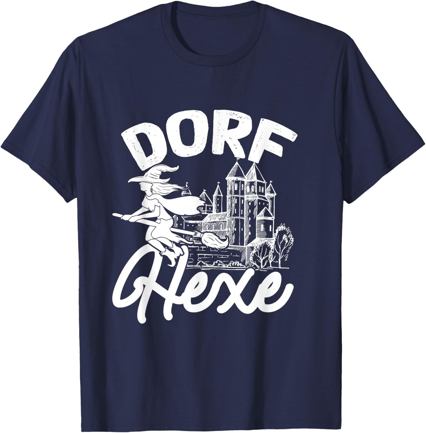 Village Witch Funny Halloween Witch Costume Mother Women Ladies , black T-Shirt - T-Shirt | Navy