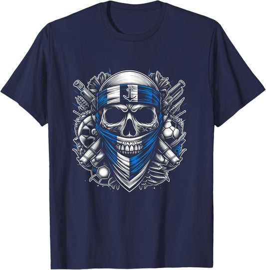 Hamburg North German Low German Moin Hamburch Souvenir , black T-Shirt - T-Shirt | Navy