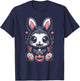 Creepy Cute Bunny Rabbit Alt Goth Grunge Horror Halloween T-Shirt - T-Shirt | Navy