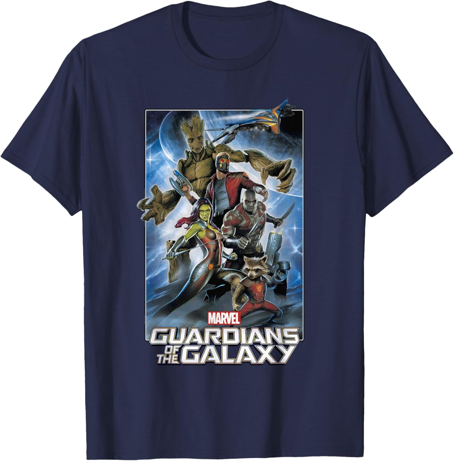 Marvel Guardians of The Galaxy Group Poster Graphic T-Shirt - T-Shirt | Navy