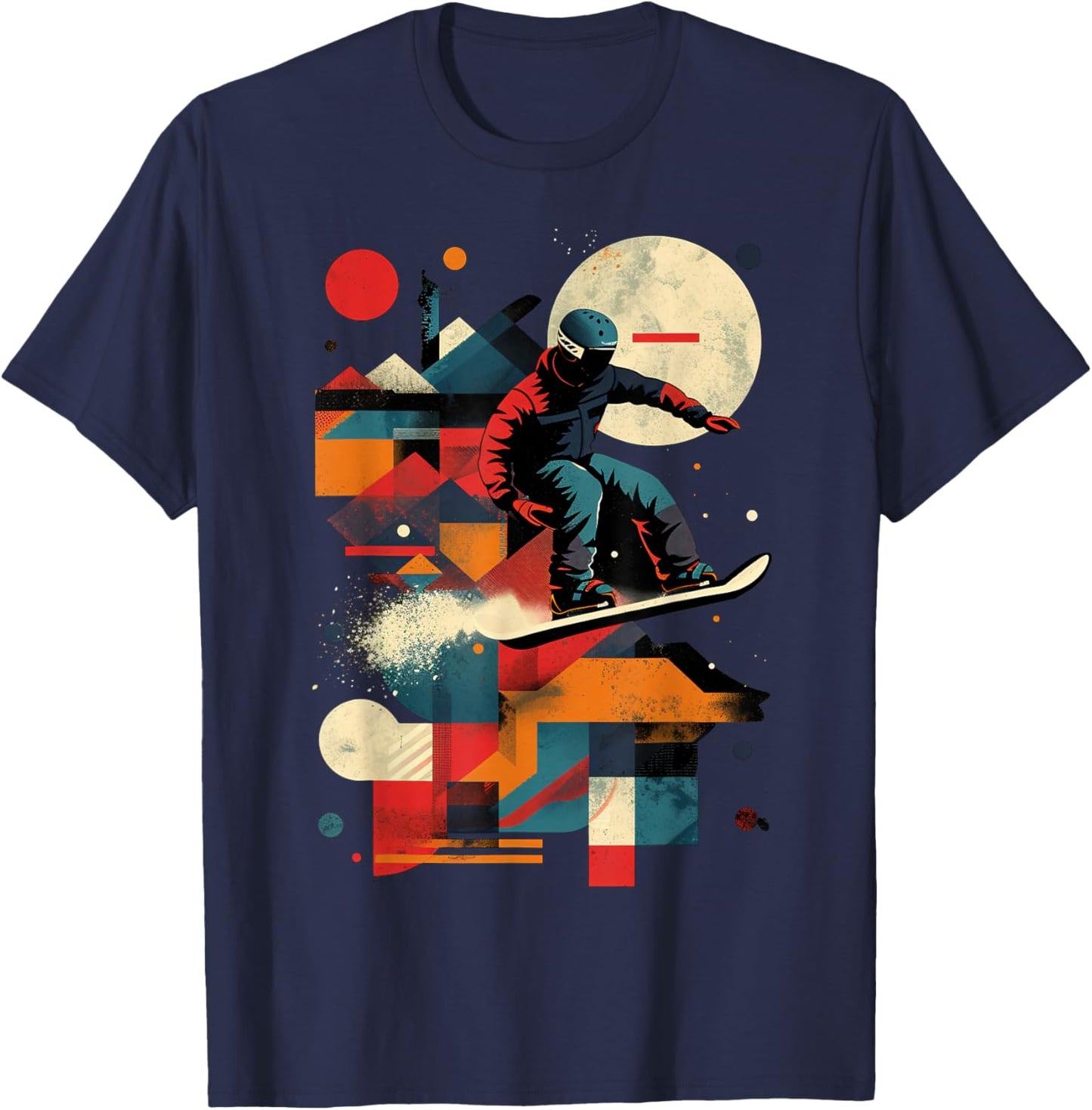 Artistic Snowboarder Men's and Women's Snowboarding Love , black T-Shirt - T-Shirt | Navy