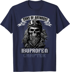 Sons of Arthrosis Ibuprofen Chapter Biker Motorcyclist , black T-Shirt - T-Shirt | Navy
