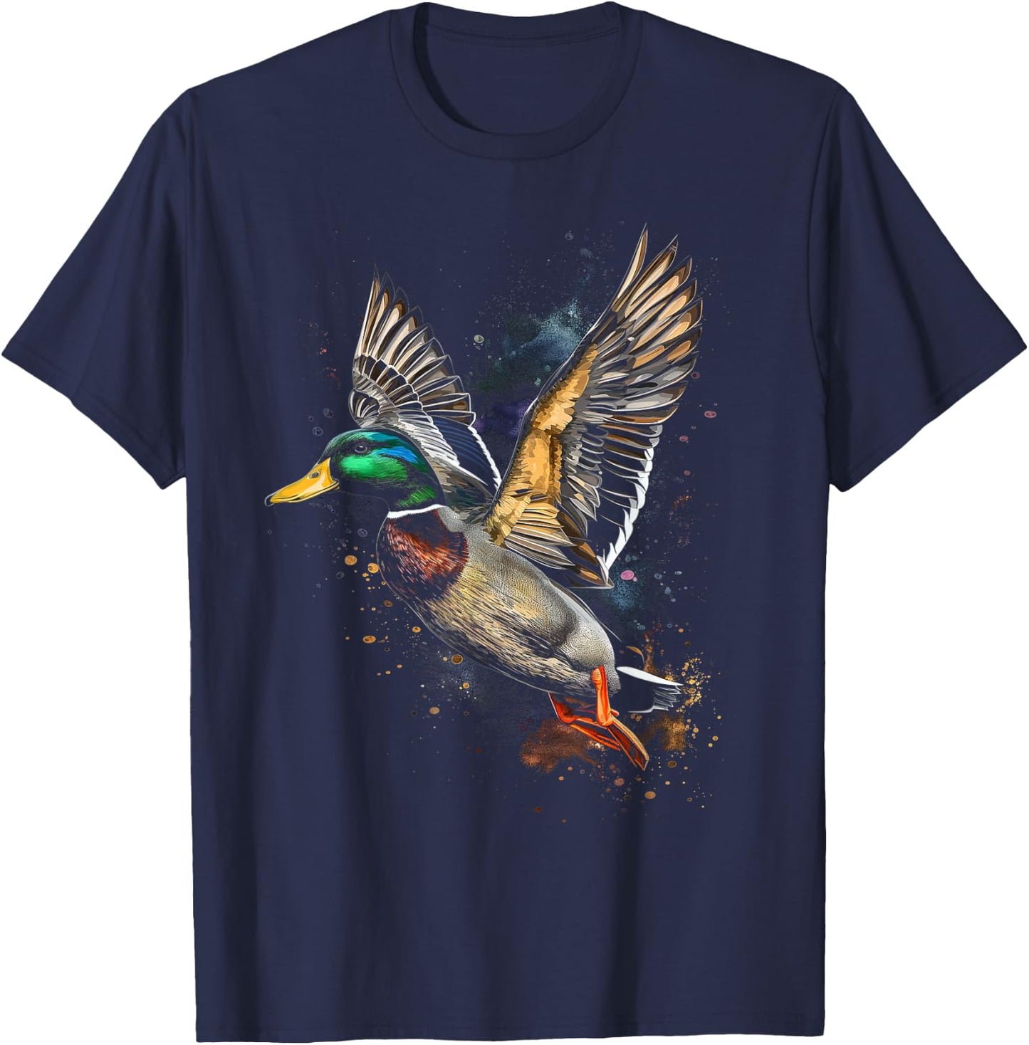 Duck Hunting Waterfowl Mallard Duck Hunter , Black, S T-Shirt - T-Shirt | Navy