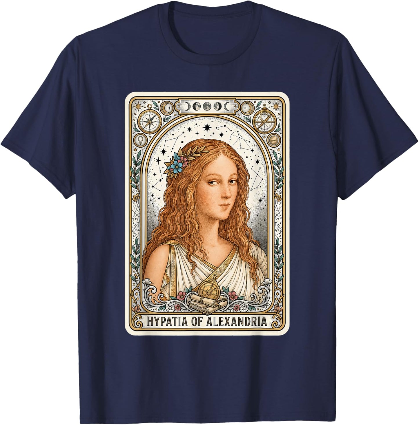 Hypatia of Alexandria T-Shirt - T-Shirt | Navy