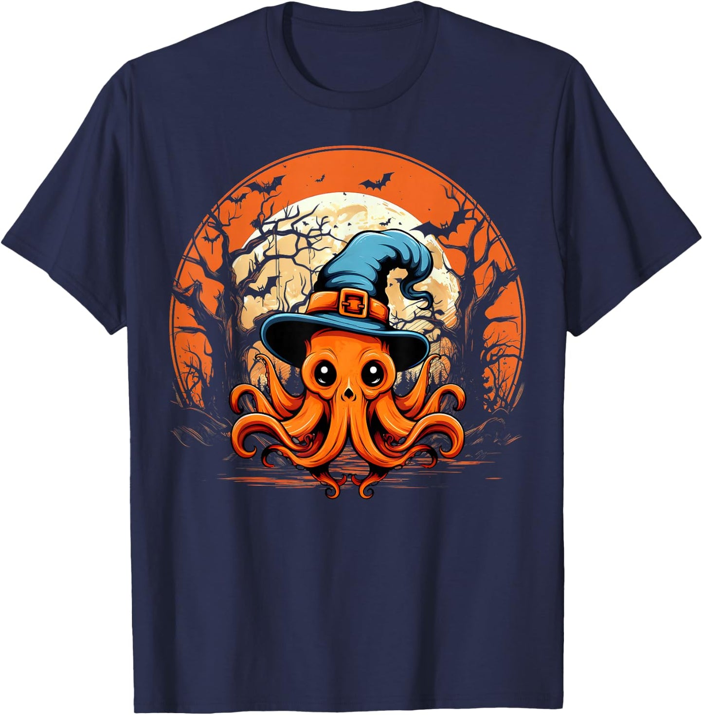 Octopus Lover - Octopus Halloween Spooky Ghost Costume Style T-Shirt - T-Shirt | Navy