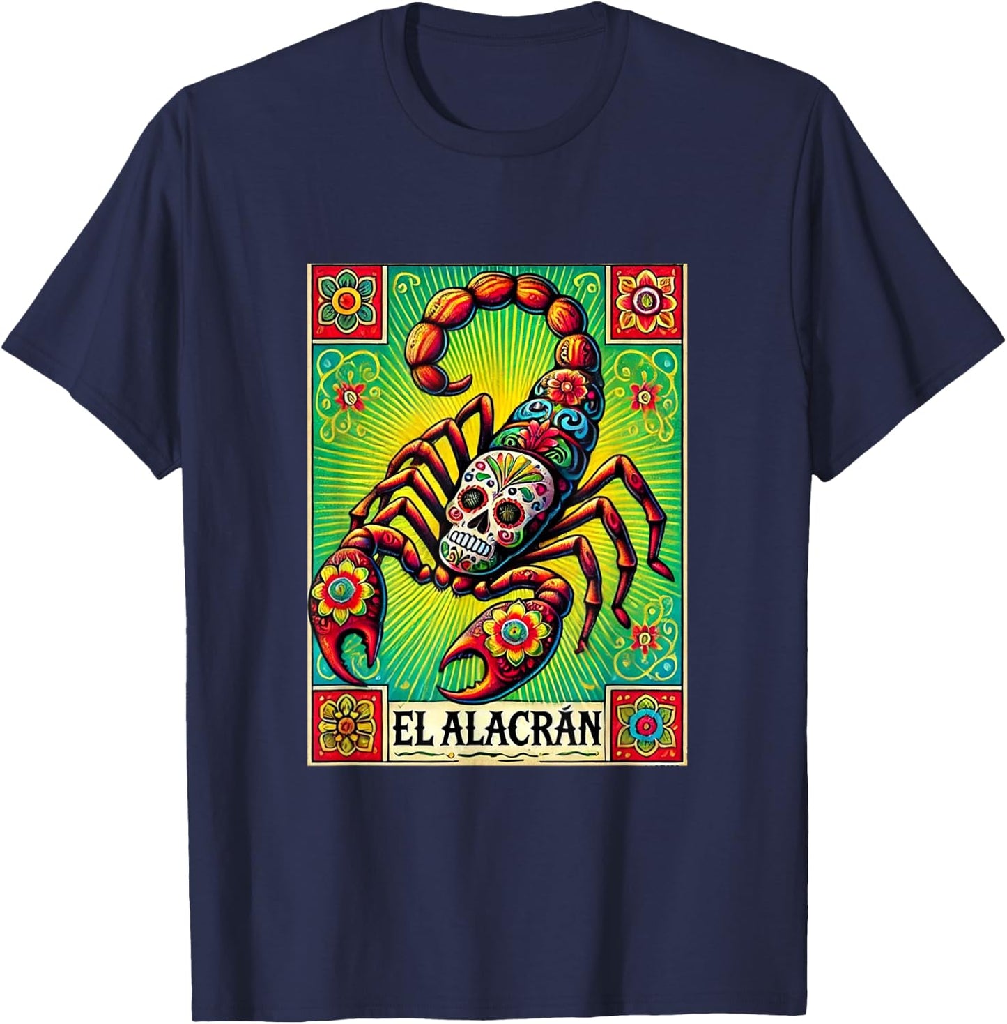 El Alacran Dia de Muertos T-Shirt - T-Shirt | Navy