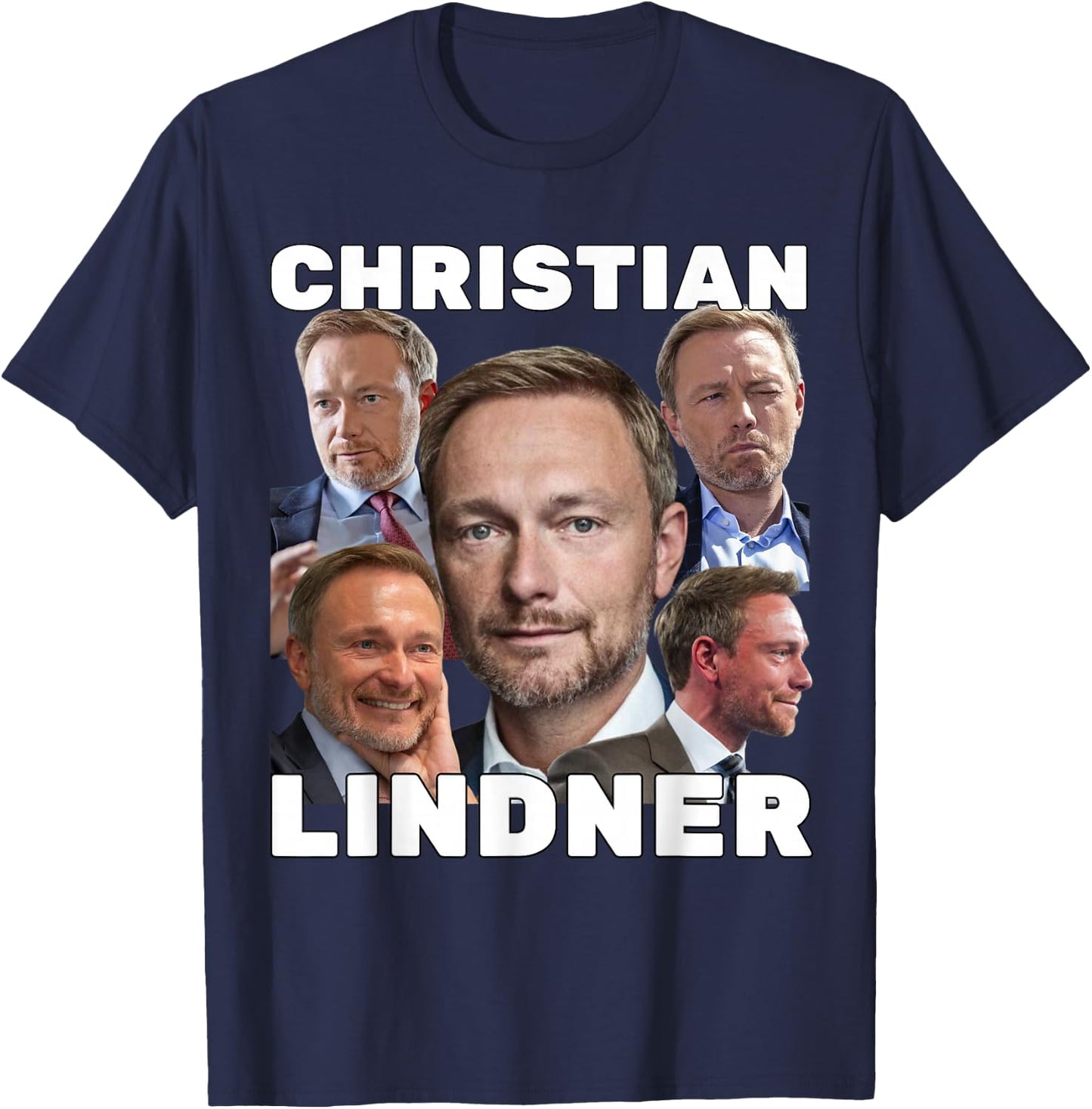 Lindner Fan Merch , black T-Shirt - T-Shirt | Navy