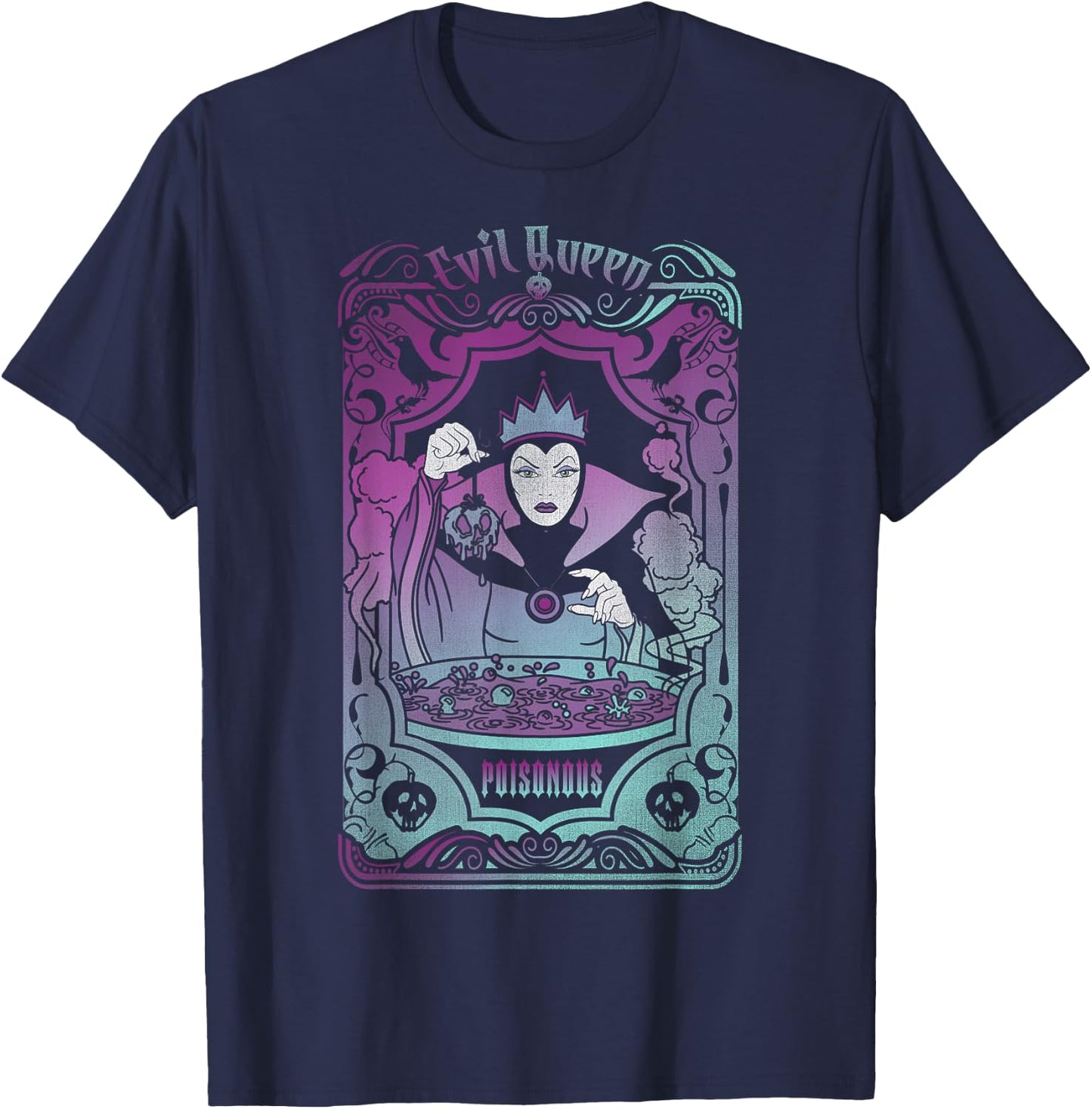 Disney Villains Snow White Evil Queen Tarot Card T-Shirt - T-Shirt | Navy