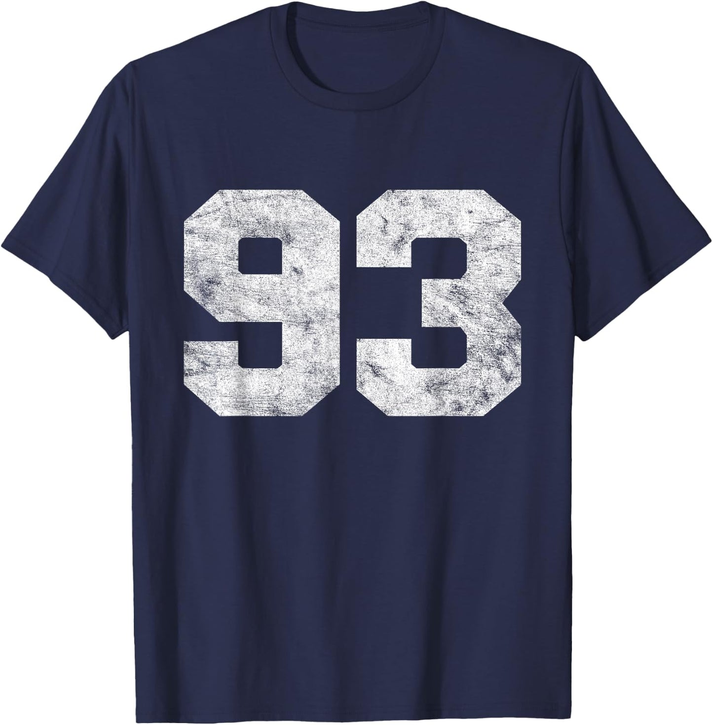 Vintage Lucky Number 93 Birthday Sports Player Team Athlete T-Shirt - T-Shirt | Navy