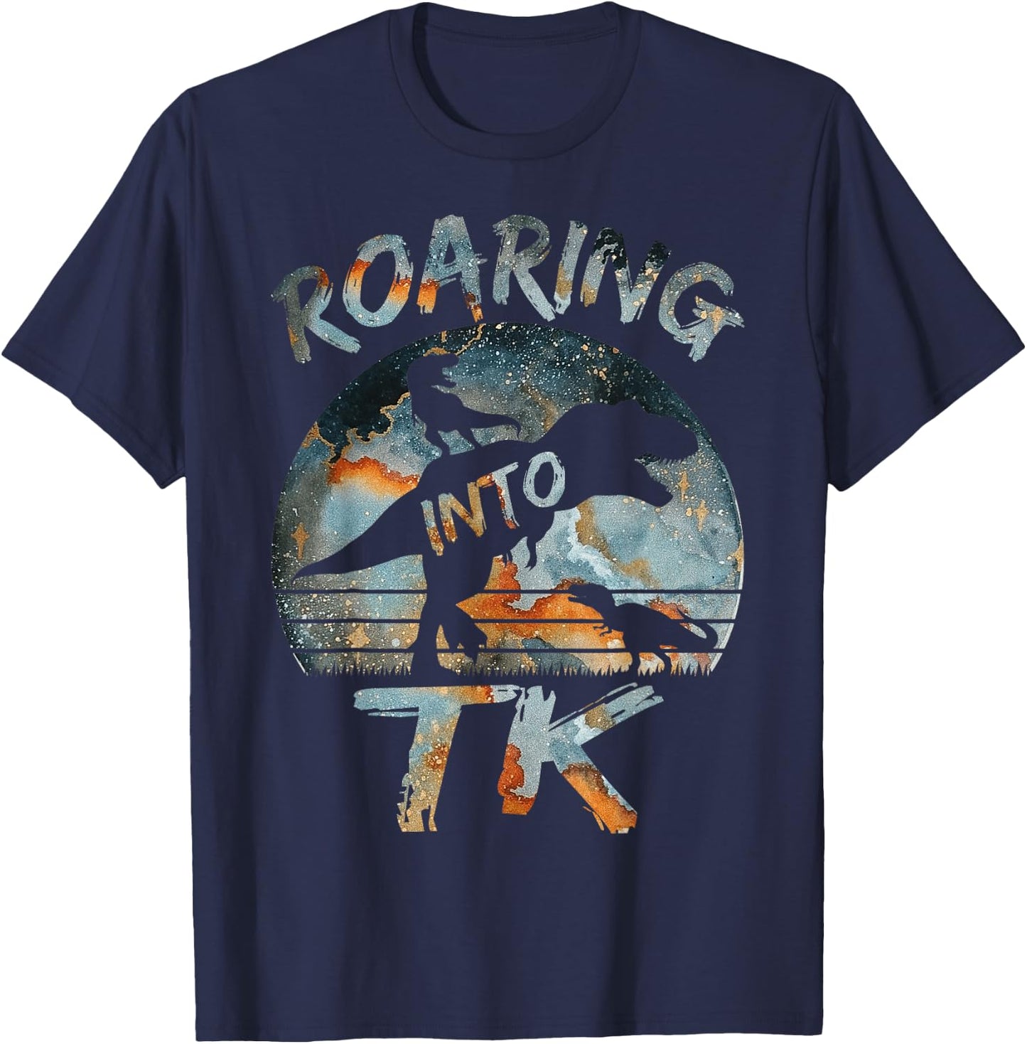 Roaring into TK Back To School Dinossaur TK T Rex Boys T-Shirt - T-Shirt | Navy