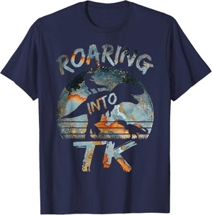 Roaring into TK Back To School Dinossaur TK T Rex Boys T-Shirt - T-Shirt | Navy