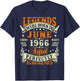 60th Birthday Legends were Born in June 1966 60 Year Old Men T-Shirt - T-Shirt | Navy