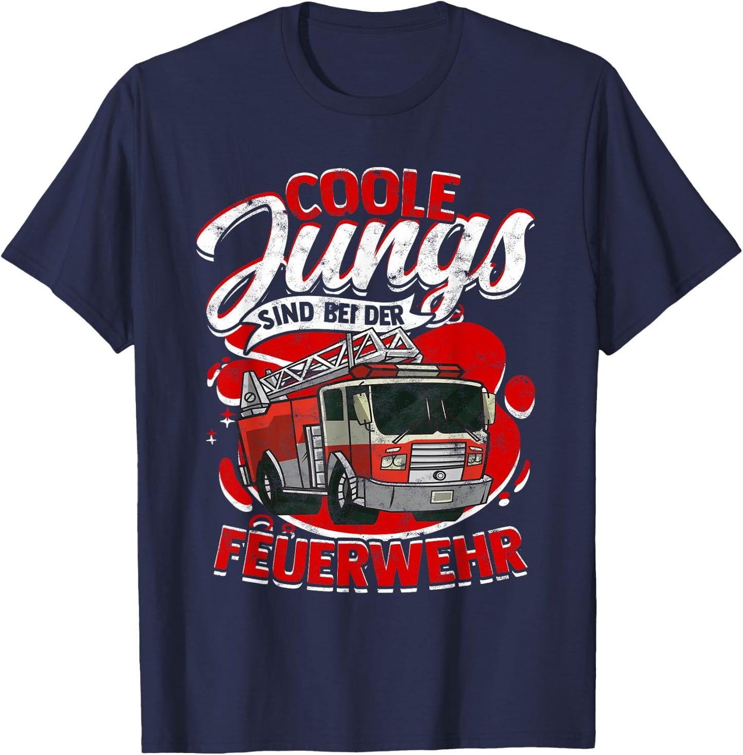 Fireman Youth Fire Brigade Voluntary Fire Brigade Children's , black T-Shirt - T-Shirt | Navy