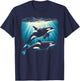 Orca Couple Underwater T-Shirt - T-Shirt | Navy