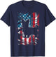 American Flag USA Patriot Yorkie Dad Mom Dog Lover Men Women Kids T-Shirt - T-Shirt | Navy