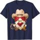 Cute Cowboy Grandpa With Western Decor For Farmer With Gnome T-Shirt - T-Shirt | Navy