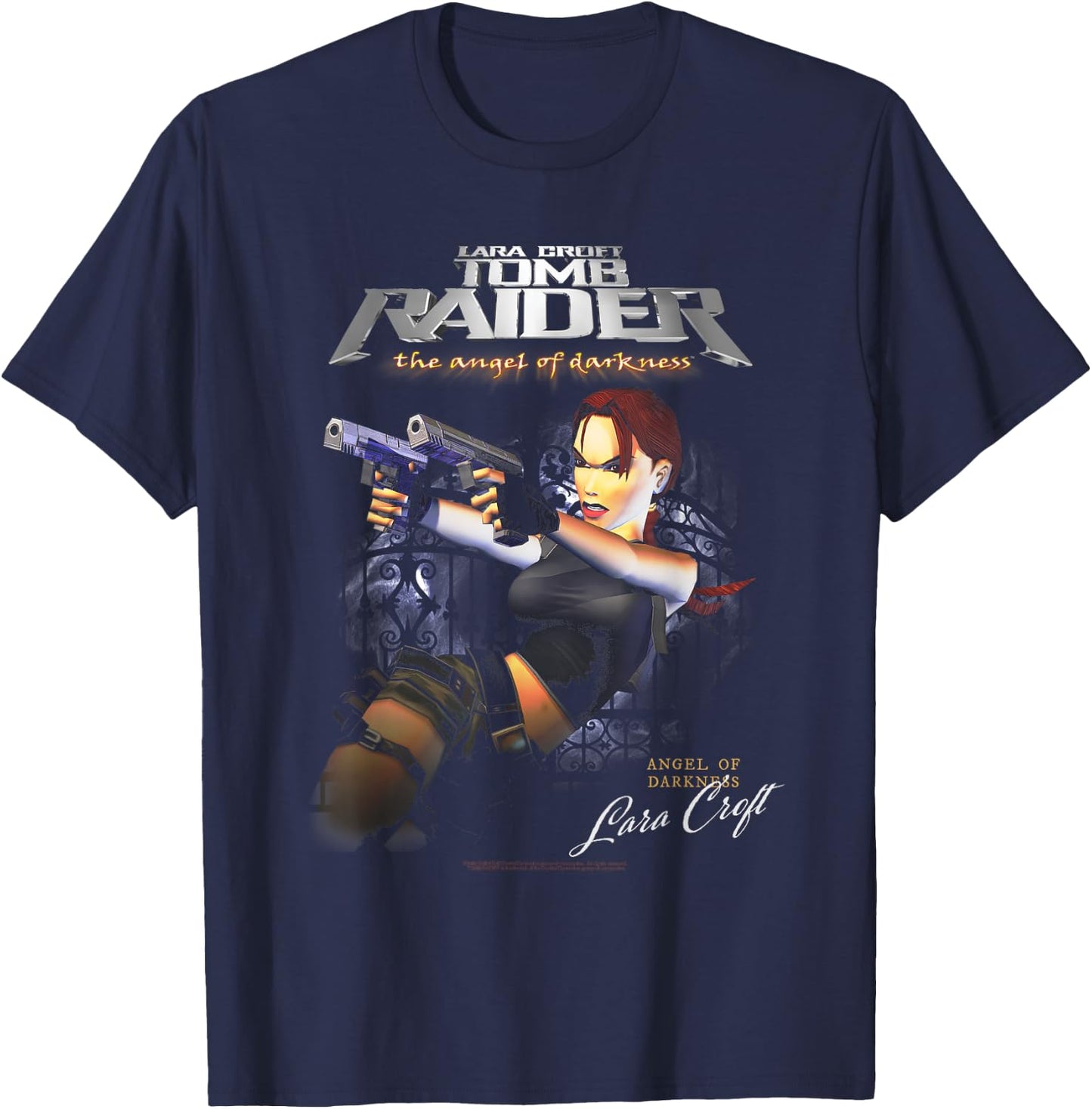 The Angel of Darkness Lara Croft Video Game T-Shirt - T-Shirt | Navy