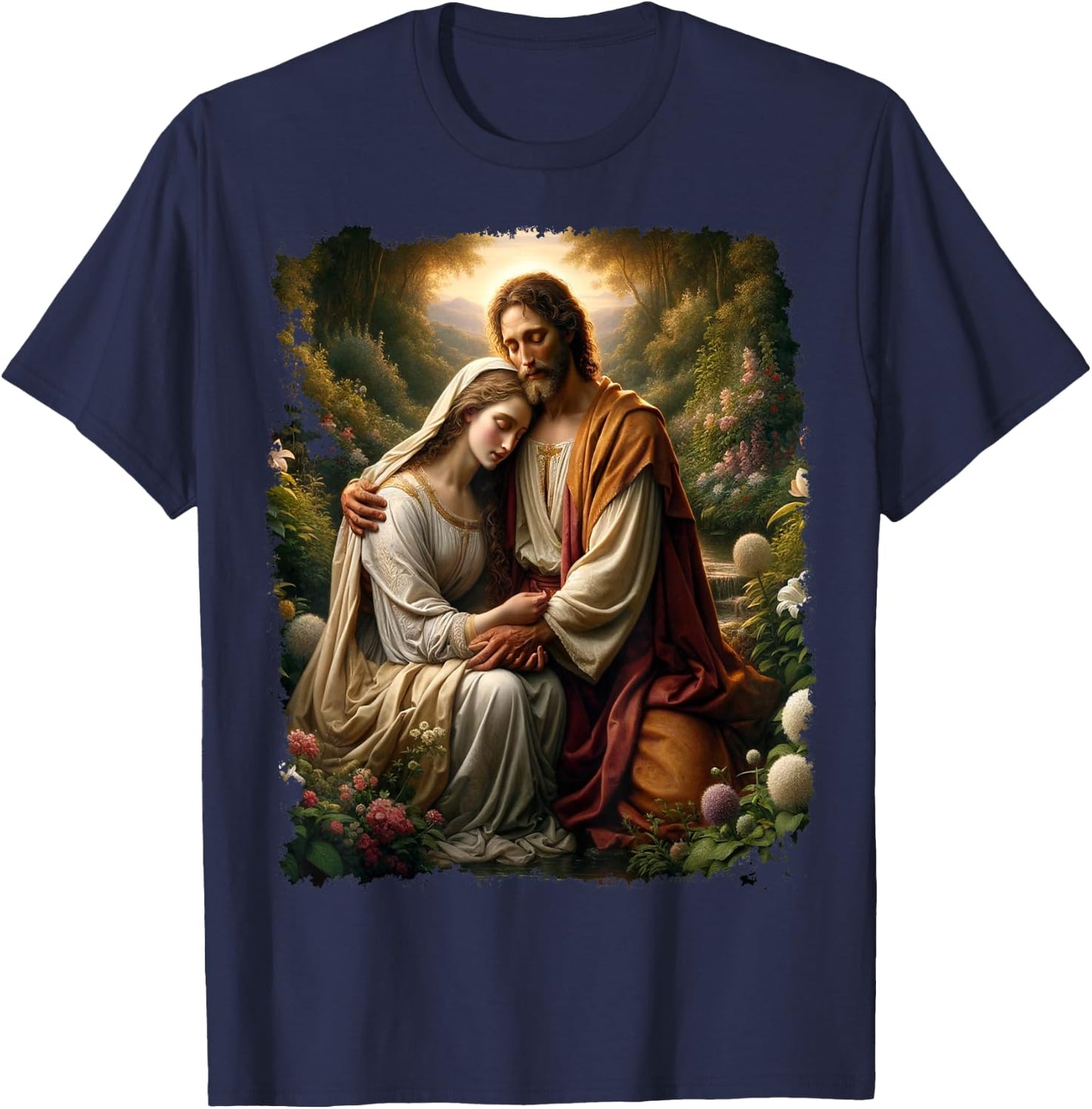 Jesus Christ Mary Magdalene T-Shirt - T-Shirt | Navy