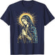 Jungfrau Maria, religiös, spirituell, betend, katholisch T-Shirt - T-Shirt | Navy
