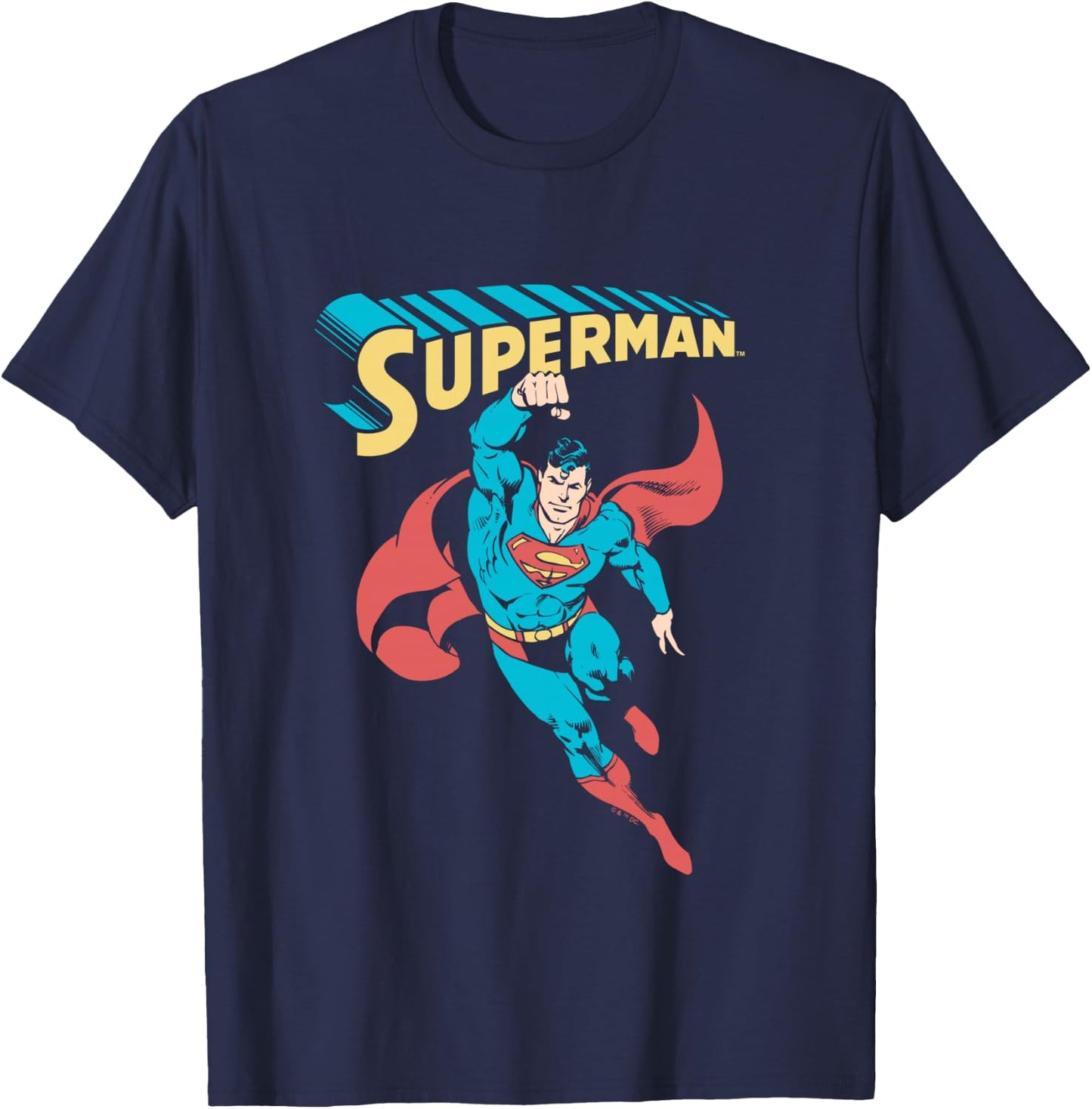 Superman Superhero , Black, S T-Shirt - T-Shirt | Navy